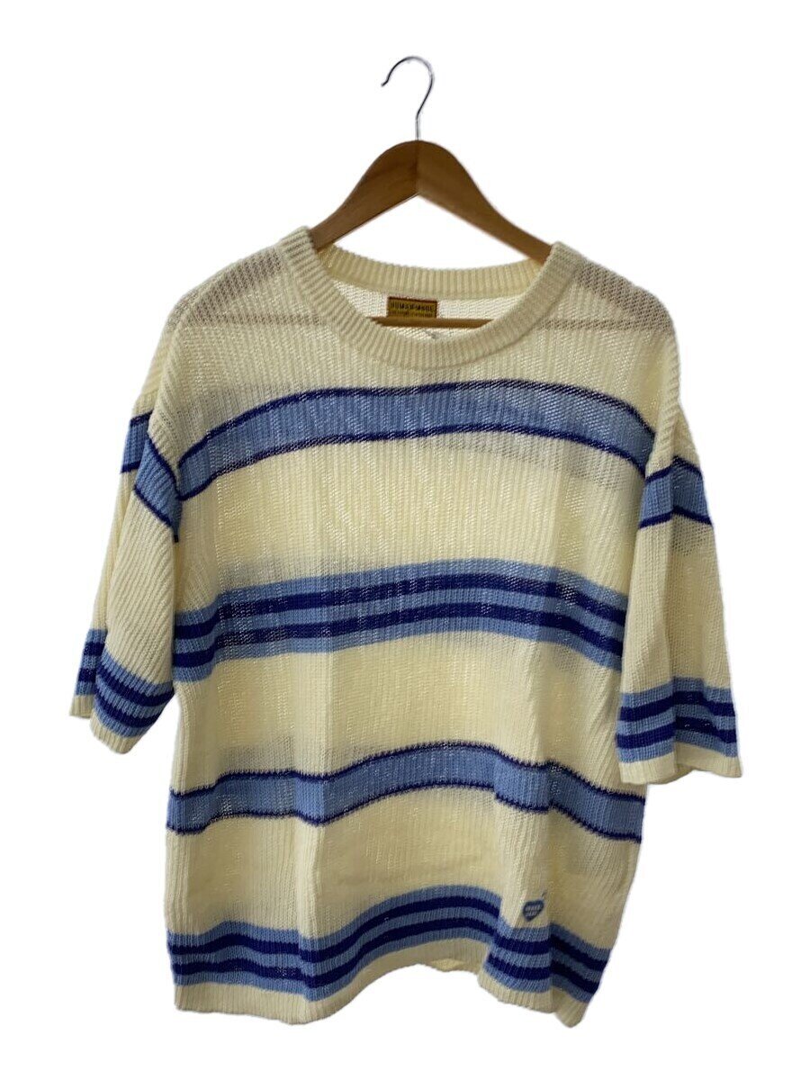 【中古】HUMAN MADE◆STRIPED S/S KNIT/トップス/XL/綿織物/BEG/間借り人/HM29CS029【メンズウェア】