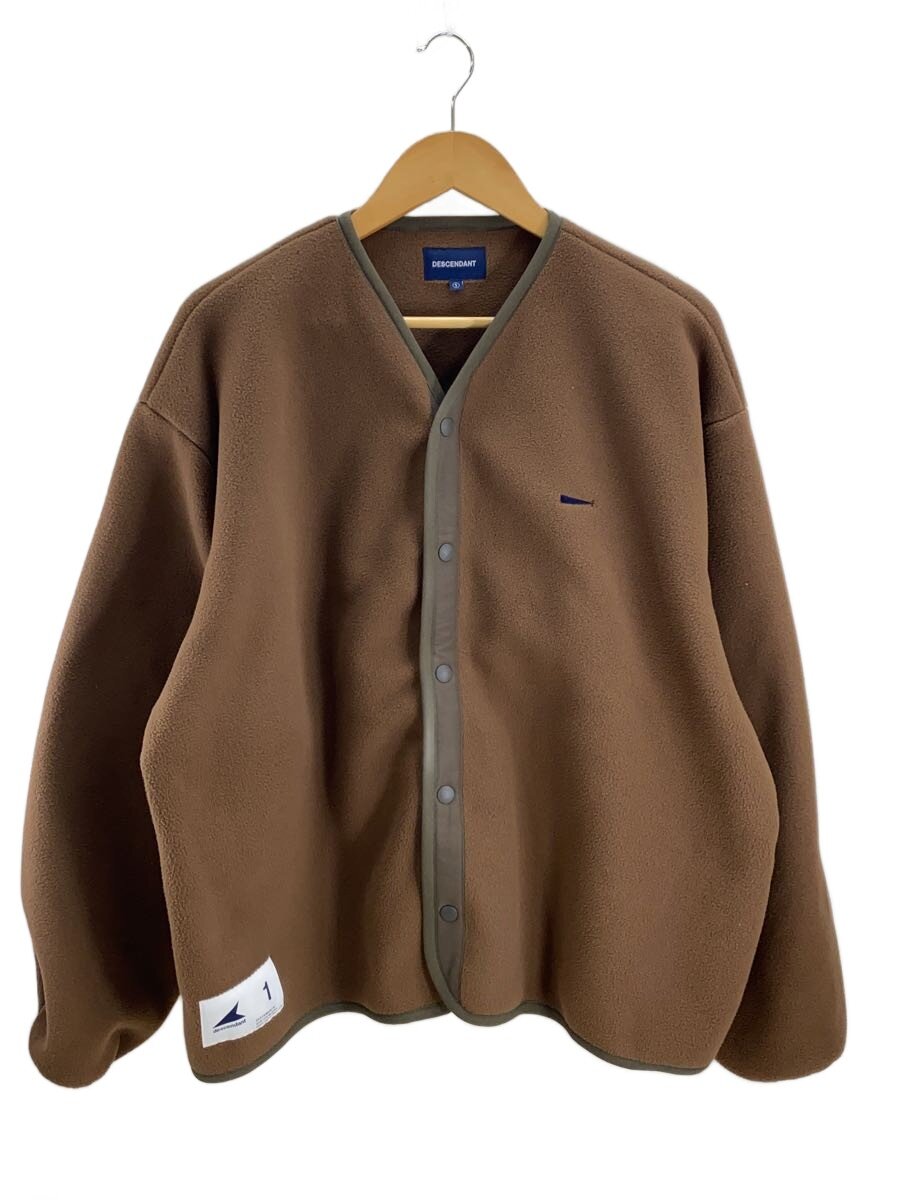 【中古】DESCENDANT◆KNOT FLEECE CARDIGAN/カーディガン(厚手)/1/ポリエステル/BRW【メンズウェア】｜2ｎｄ STREET 店