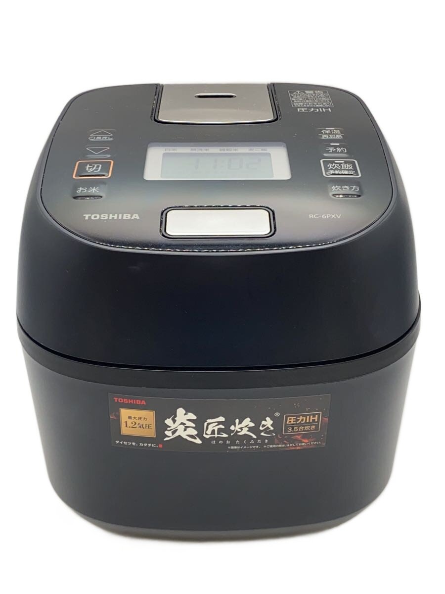 【中古】TOSHIBA◆炊飯器 RC-6PXV(K)//【家電・視覚的・オーディオ】