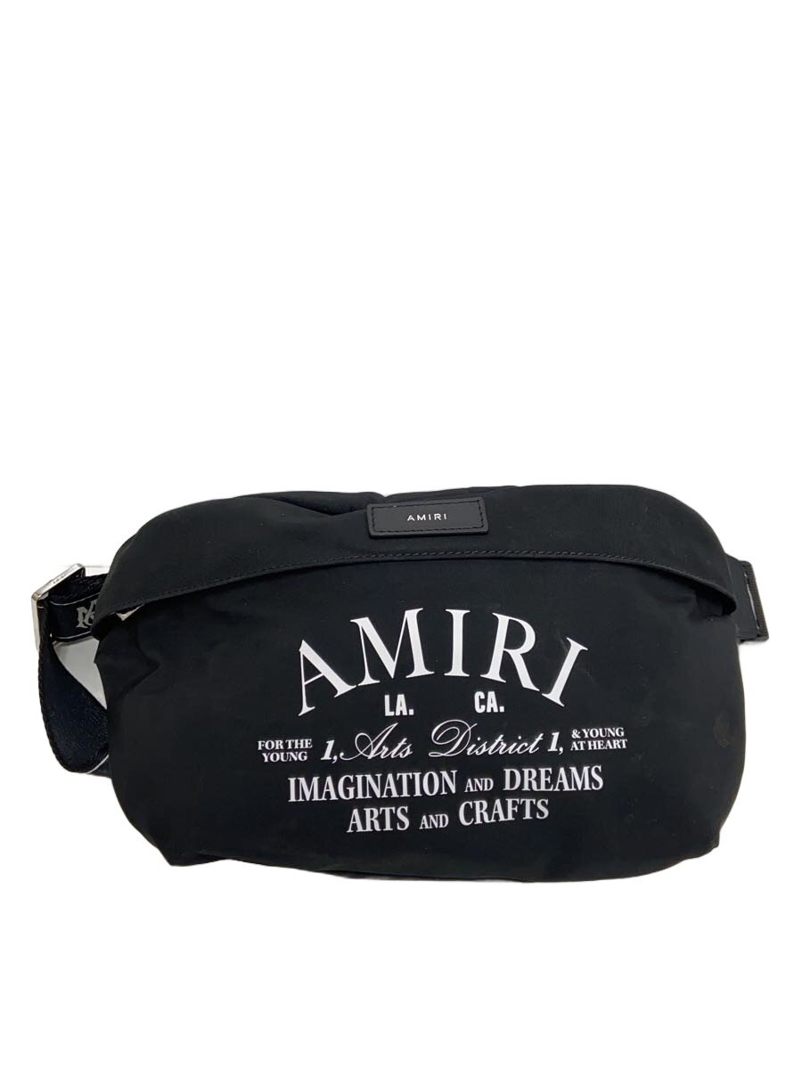【中古】AMIRI◆ショルダーバッグ/ナイロン/BLK/無地【御徒面子】
