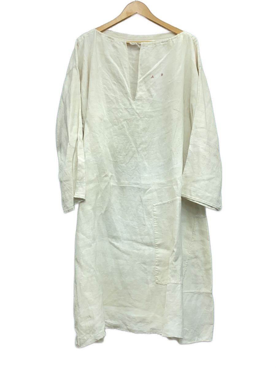 【中古】フレンチリネン長袖ワンピース/--/リネン/WHT【レディースウェア】｜2ｎｄ STREET 店