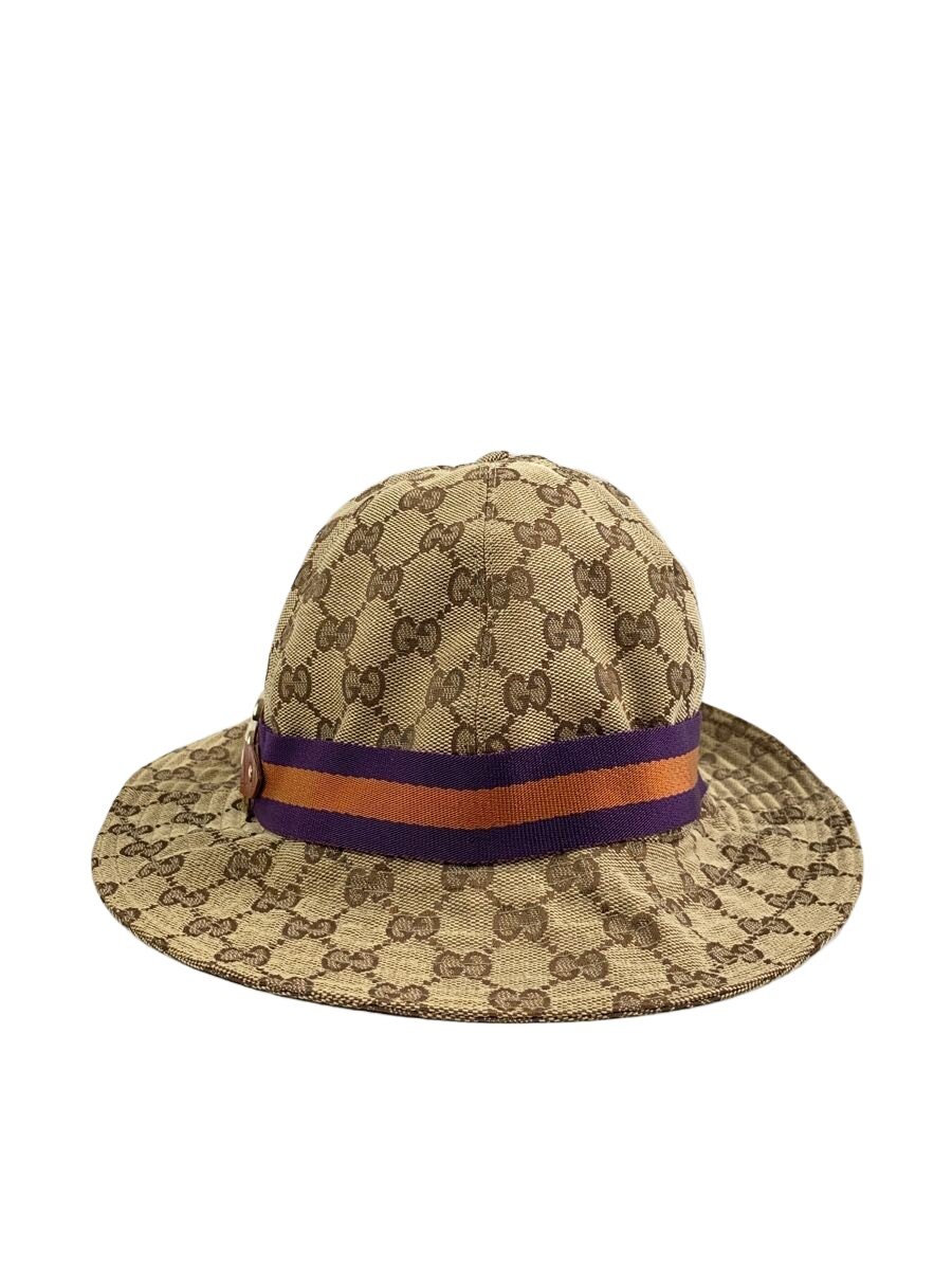 【中古】GUCCI◆井戸釣瓶かぶり笠/M/ポリエステル/CML/総柄/レディース【服飾雑貨他】