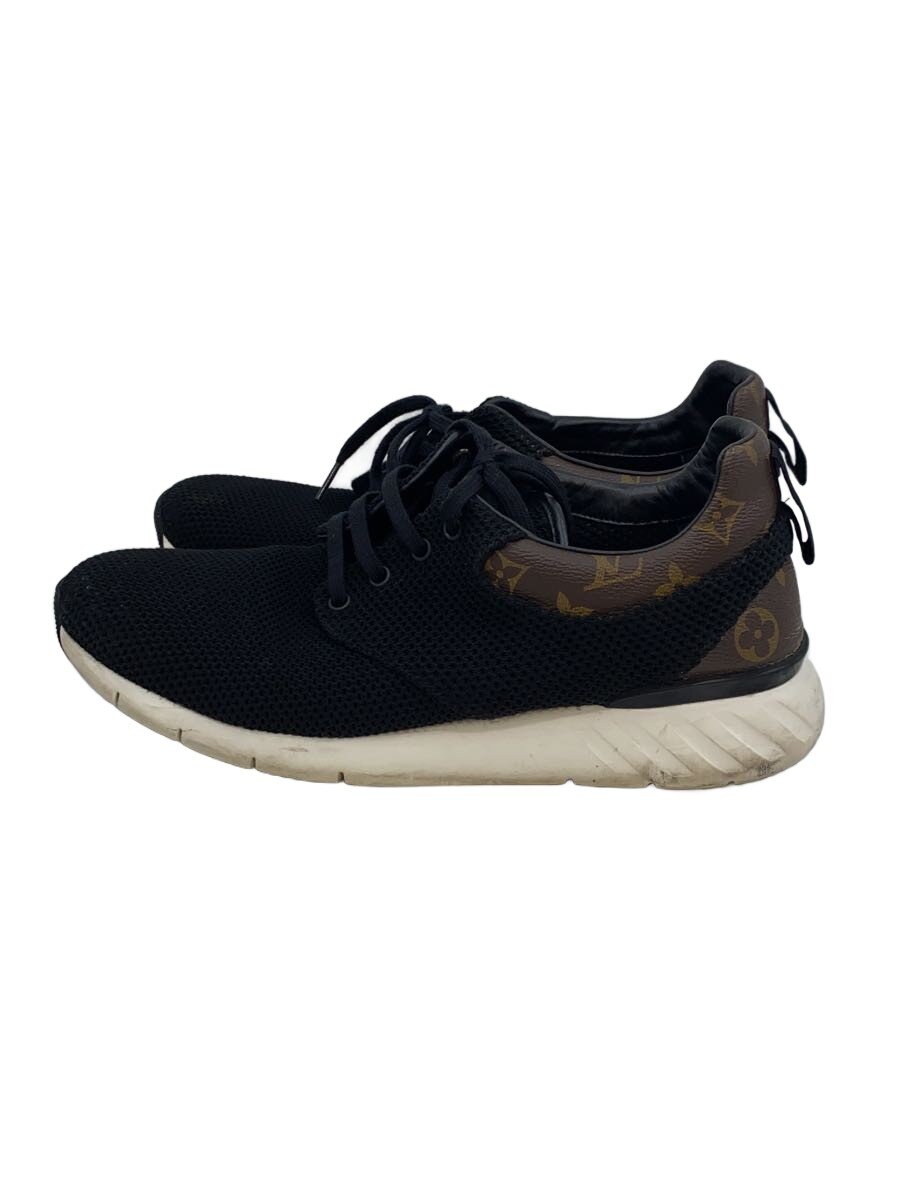 【中古】LOUIS VUITTON◆ローカットスニーカー/US8.5/BLK/GO0177【シューズ】