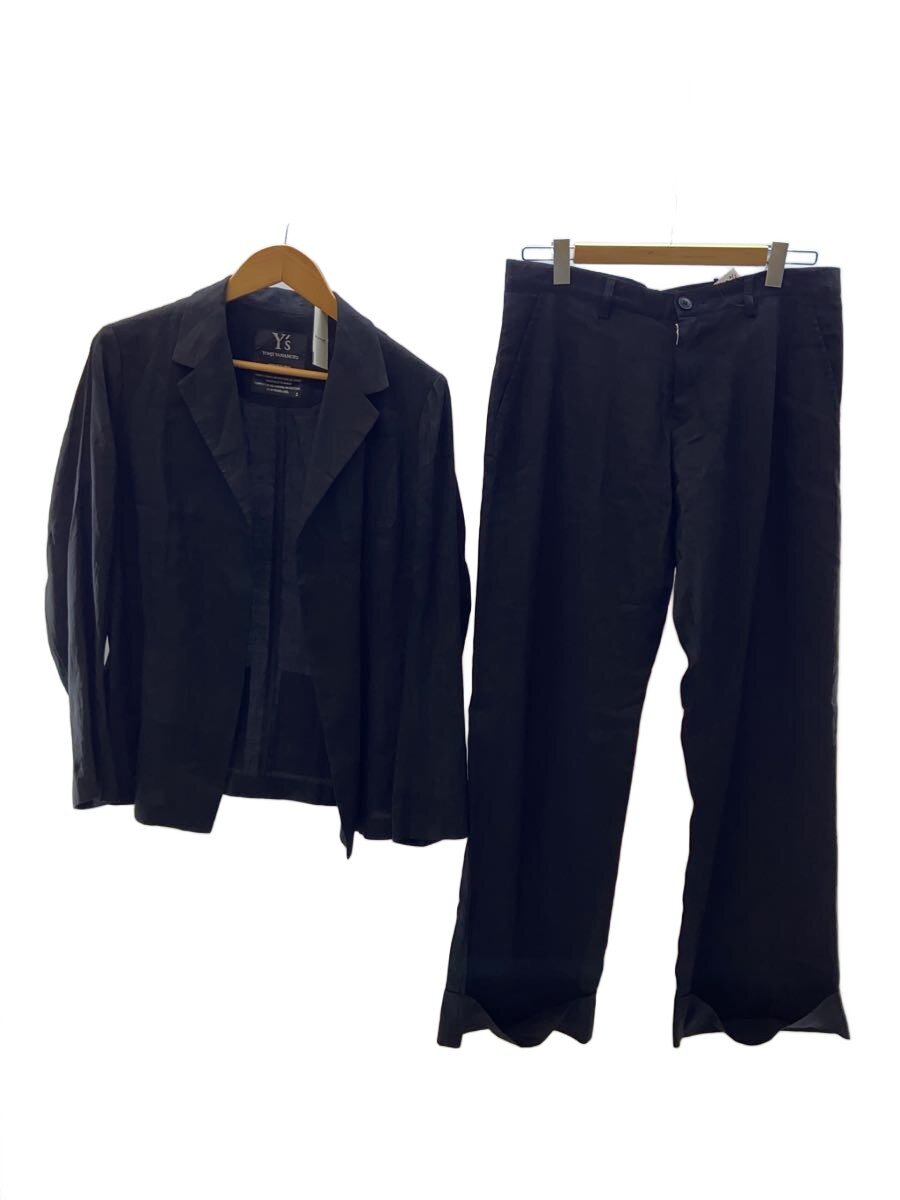 【中古】Y’s◆セットアップ/3/リネン/BLK/無地/YP-P29-348/YP-J02-348//【レディースお召しもの】