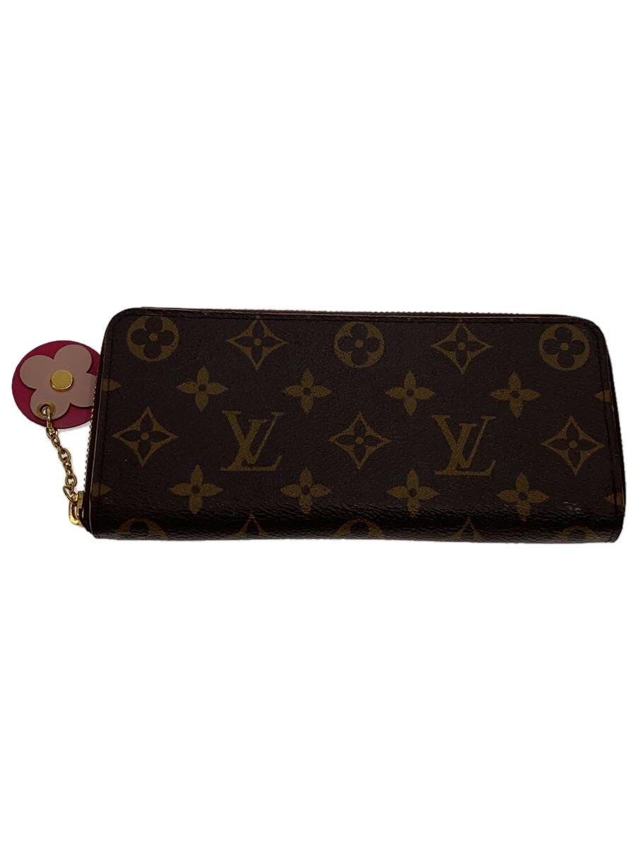 【中古】LOUIS VUITTON◆ポルト・フォイユ・クレマンス_モノグラム・キャンバス_フラワーチャーム_BRW_ホットピンク/PVC/BRW/レ//【服飾雑貨他】｜2ｎｄ STREET 店