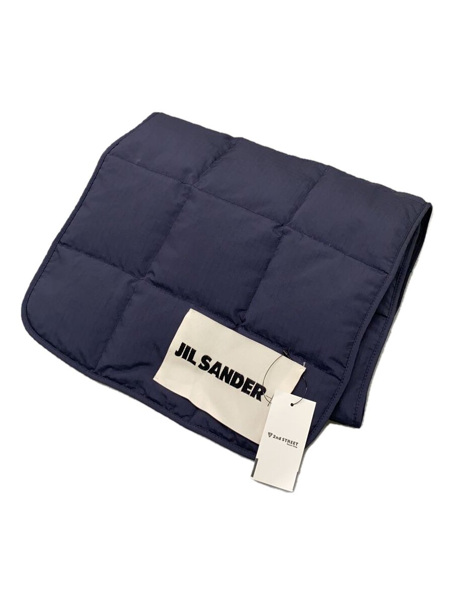【中古】JIL SANDER◆キルティングダウンマフラー/ポリエステル/NVY/ユニ一発やる/JPUT590094【服飾雑貨他】