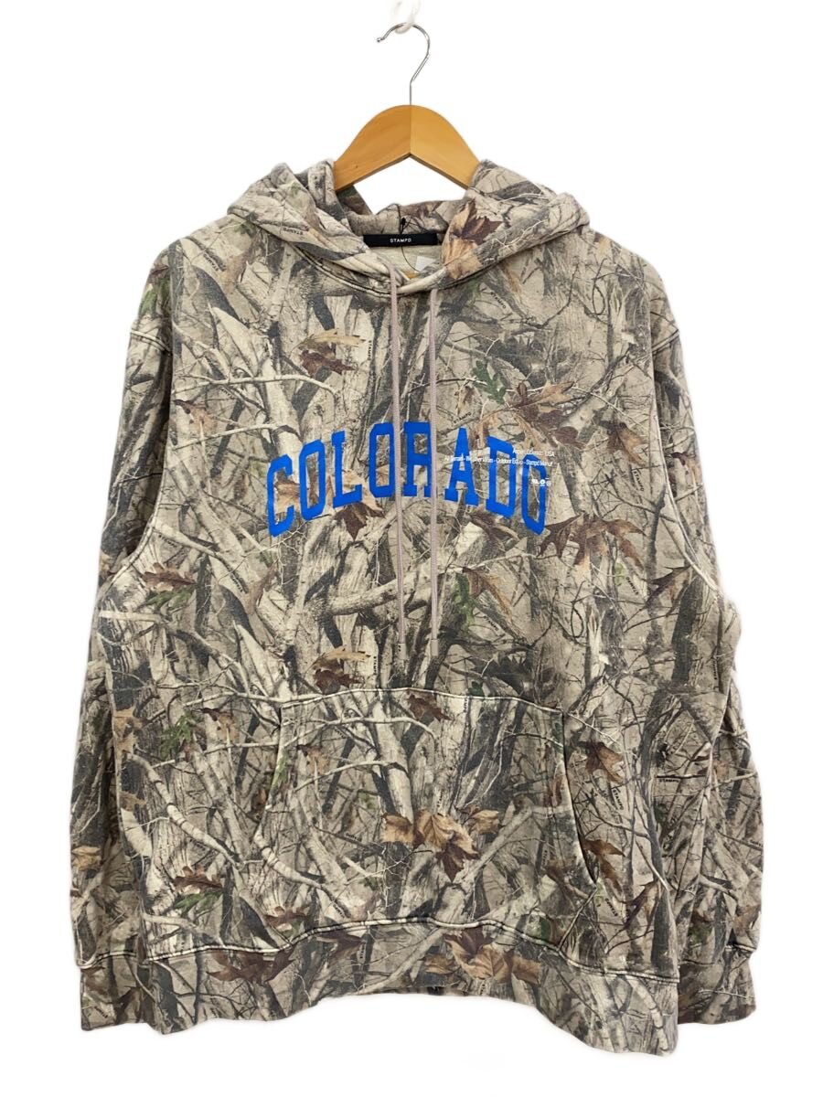 【中古】Stampd◆Terrain Camp Pullover Hoodie/パーカー/L/綿織物/総柄【メンズウェア】