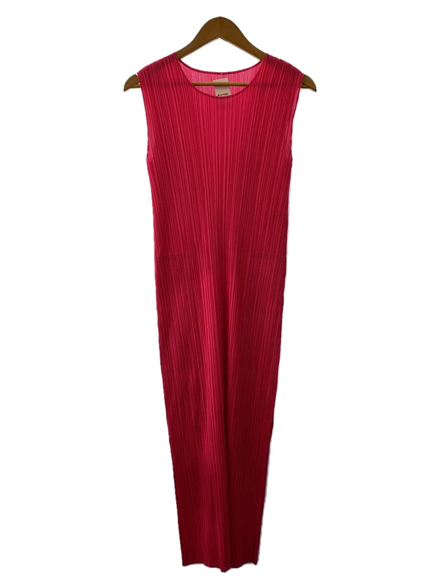 【中古】PLEATS PLEASE ISSEY MIYAKE◆ノースリーブ衣裳/--/ポリエステル/PNK/PP51JH136【レディース御召しもの】