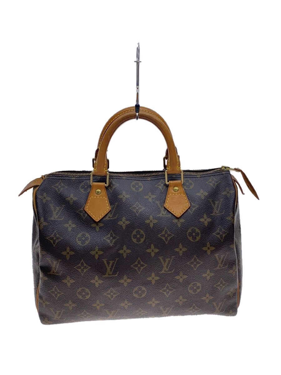 【中古】LOUIS VUITTON◆2)スピーディ30_モノグラム・帆布_BRW/PVC/BRW【御徒面子】