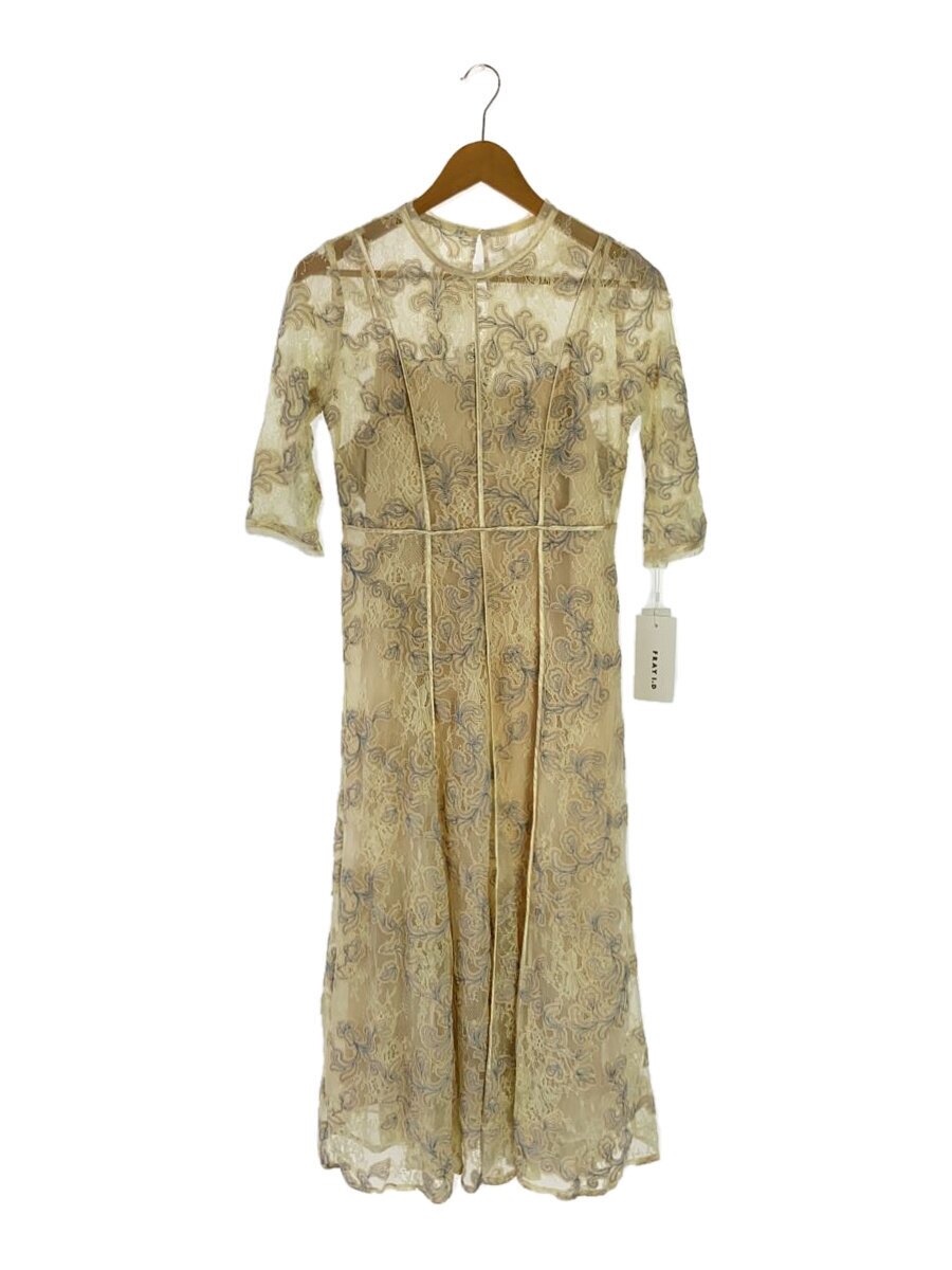 【中古】FRAY I.D◆半袖衣装/1/ナイロン/YLW/FWFO241511/チュールレースラメ刺しゅう御召しもの//【レディース御召しもの】