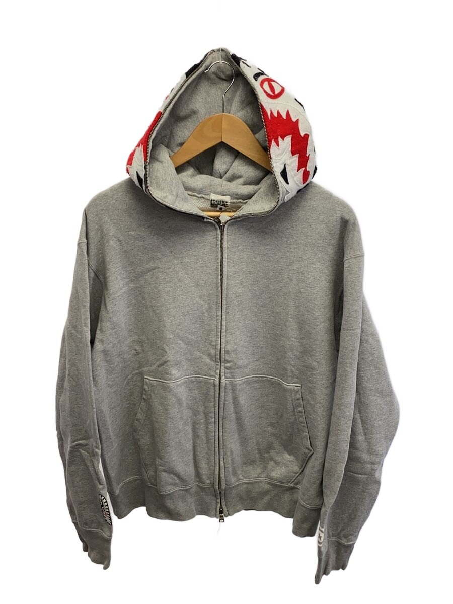 【中古】A BATHING APE◆ジップパーカー/M/コットン/GRY/初期/ホワイトタイガーパーカー【メンズウェア】|2nd STREET 店