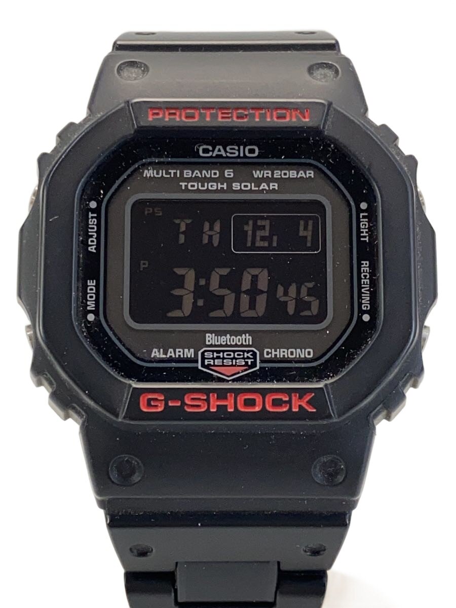 【中古】CASIO◆ソーラーウオッチ・G-SHOCK/デジタル/BLK【服飾雑貨他】