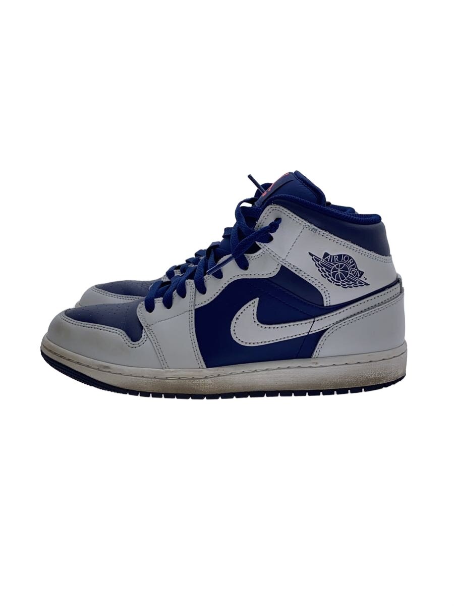 【中古】NIKE◆大気圏 ジョーダン 1 MID/27.5糎/NVY//【シューズ】