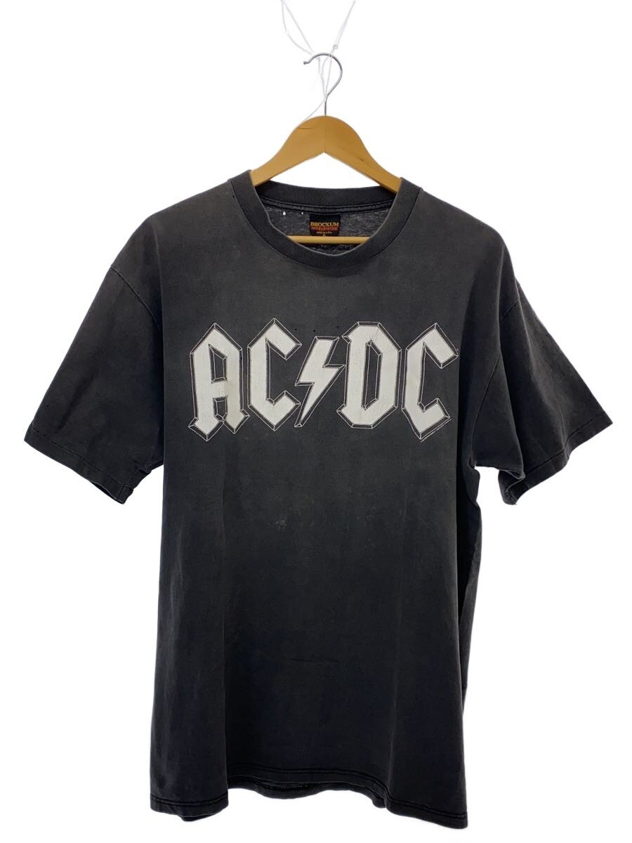 【中古】BROCKUM◆90s/ACDC/1996年周遊旅行プルオーバー/USA製/袖シングル/裾ダブル/フェイド/XL/BLK【メンズウェア】