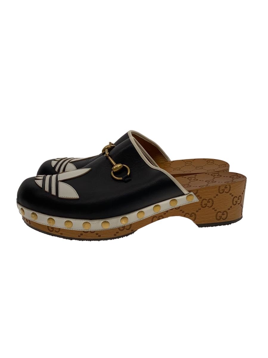 【中古】GUCCI◆サンダル/US8/BLK/なめし革/702252【シューズ】