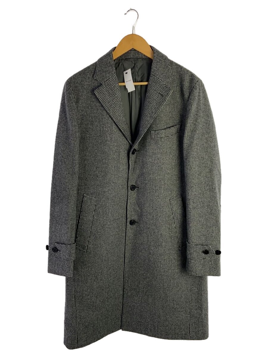 【中古】UNIVERSAL LANGUAGE◆チェスターコート/LL/ウール/GRY/千鳥格子/7547R234/? NULL ?【メンズウェア】|2nd STREET 店