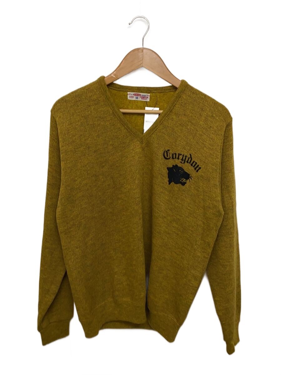 【中古】Champion◆はやりっ児/編み物(朦々たる)/M/アクリル樹脂/黄色/無地【メンズウェア】