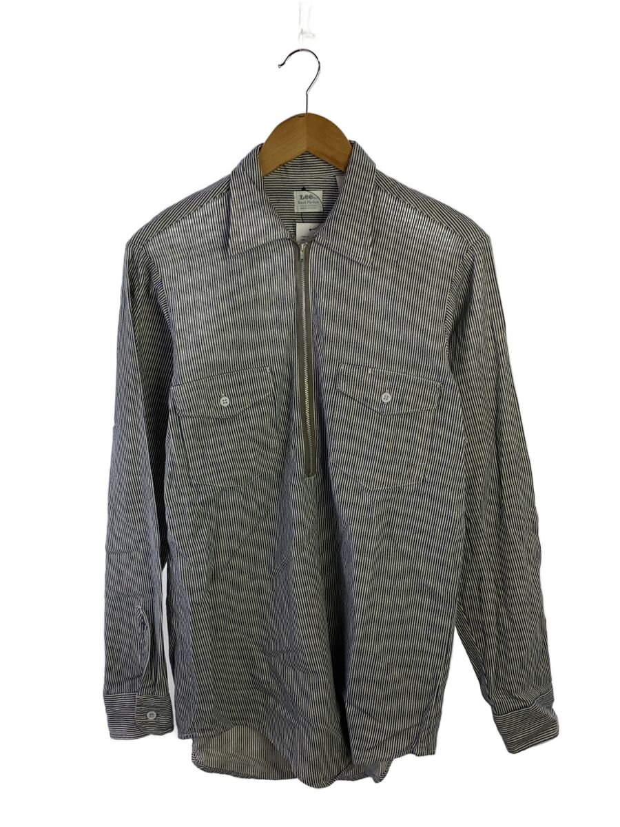【中古】Lee◆長袖プルオーバー/S/綿織物/NVY/縞模様/120-0508【メンズウェア】