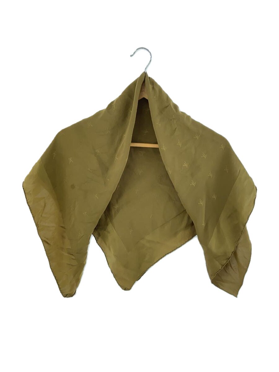【中古】LOUIS VUITTON◆えり巻き/地絹/KHK/総柄/レディース/270924【服飾雑貨他】