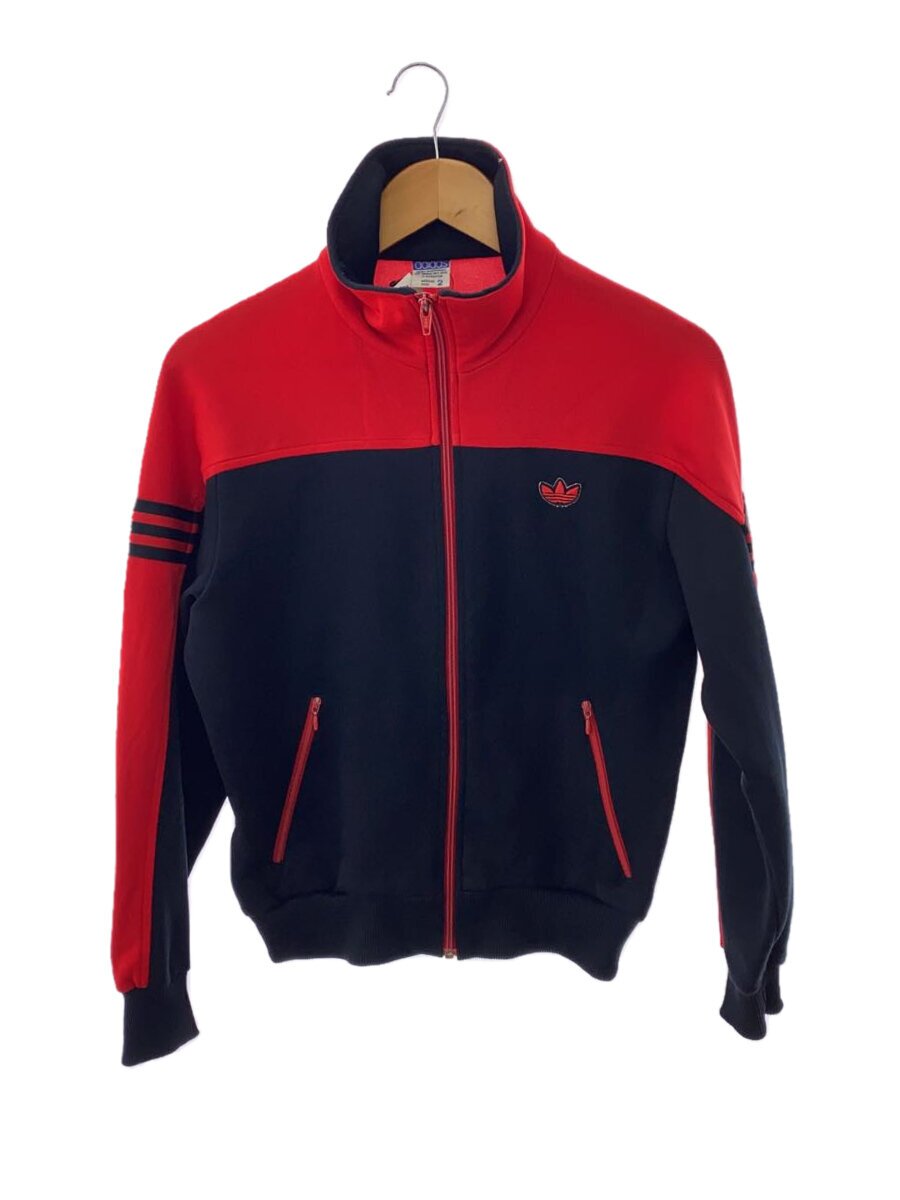 【中古】adidas◆プルオーバー/2/綿織物/RED/無地/C-os-3011【メンズウェア】