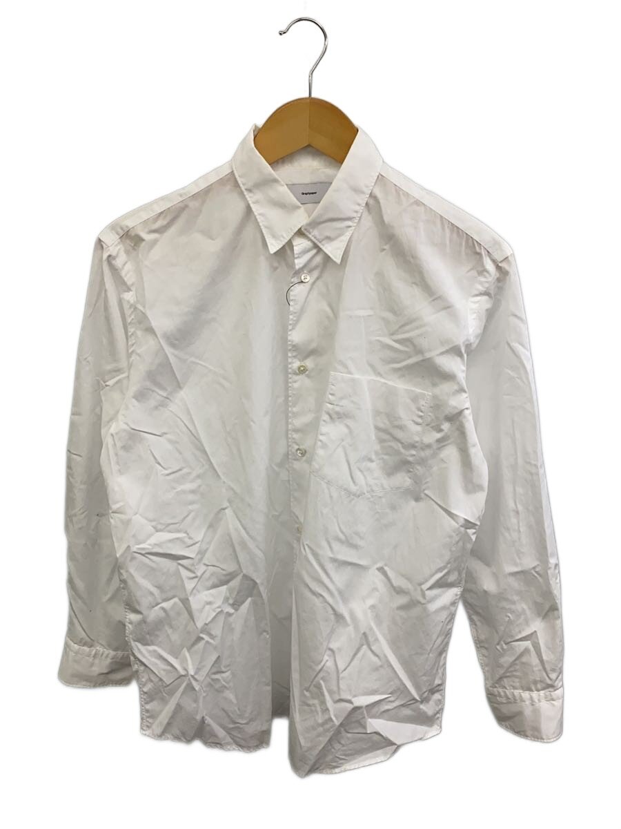 【中古】Graphpaper◆長袖プルオーバー/1/綿織物/WHT/GM193-50105B【メンズウェア】