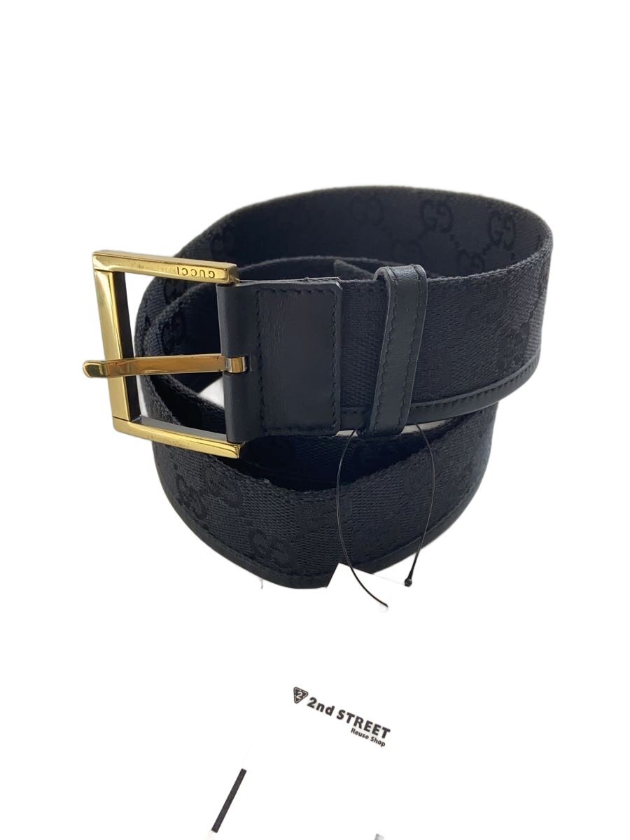 【中古】GUCCI◆胴締め/--/BLK/モノグラム/メンズ【服飾雑貨他】