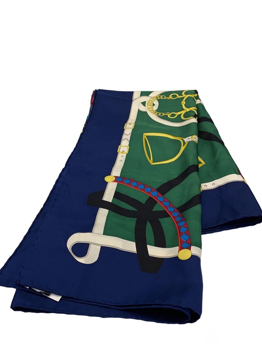 【中古】GUCCI◆袈裟/地絹/GRN/総柄/レディース/シミ有り【服飾雑貨他】