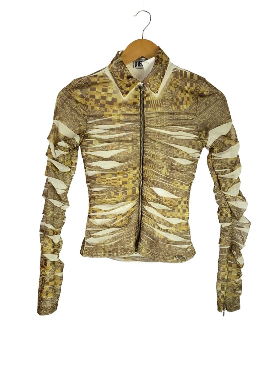 【中古】DIESEL◆C-ADONIS/上衣/38/ポリエステル/CML/総柄【レディース御召しもの】