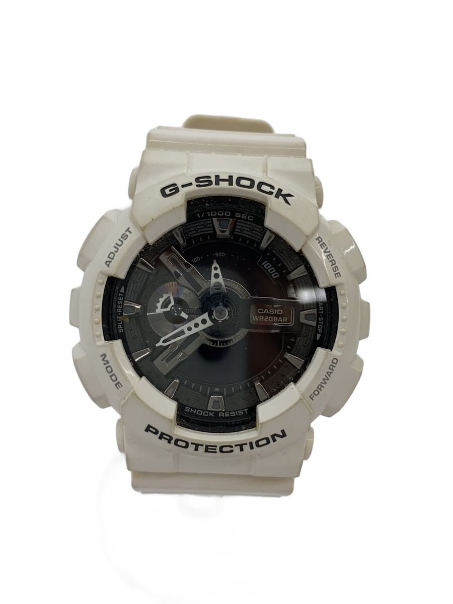 【中古】CASIO◆石英ウォッチ・G-SHOCK/デジアナ/思われ人/WHT/WHT【服飾雑貨他】