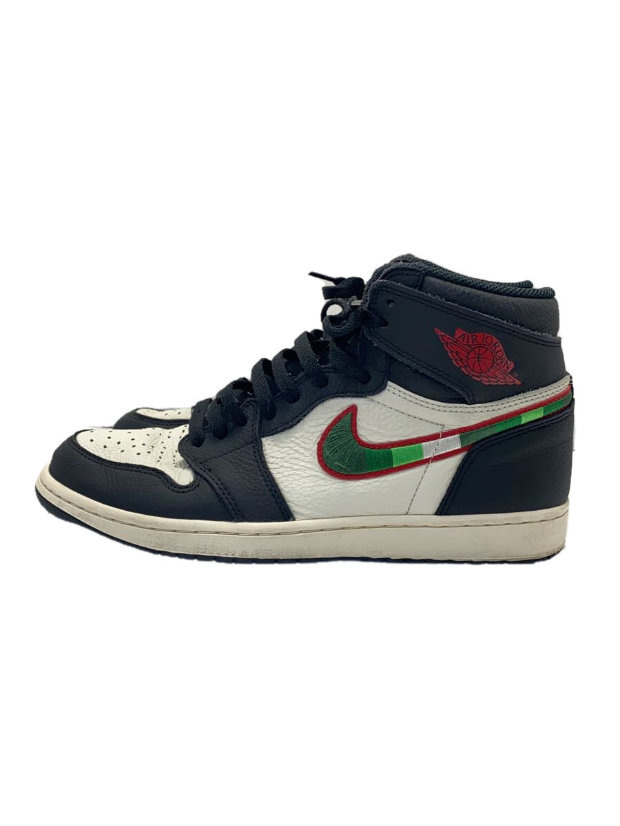 【中古】NIKE◆AIR JORDAN 1 RETRO HIGH OG/エアジョーダン1レトロハイ/黒いこと/28珊/BLK【シューズ】