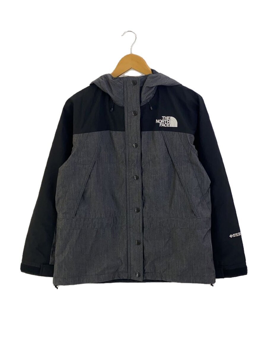 【中古】THE NORTH FACE◆MOUNTAIN LIGHT DENIM JACKET/M/ナイロン/GRY/無地【レディースお召しもの】