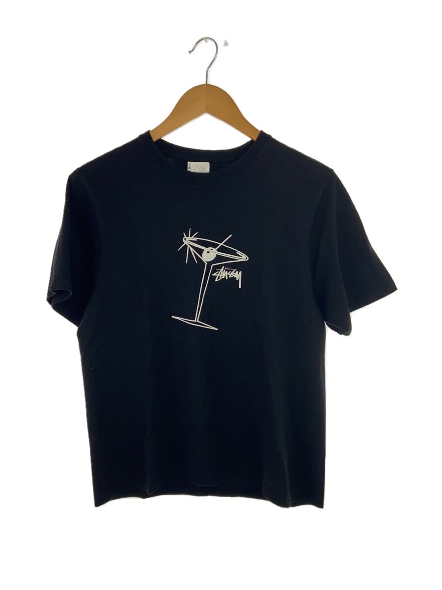 【中古】STUSSY◆プルオーバー/S/綿織物/BLK/24ss【メンズウェア】
