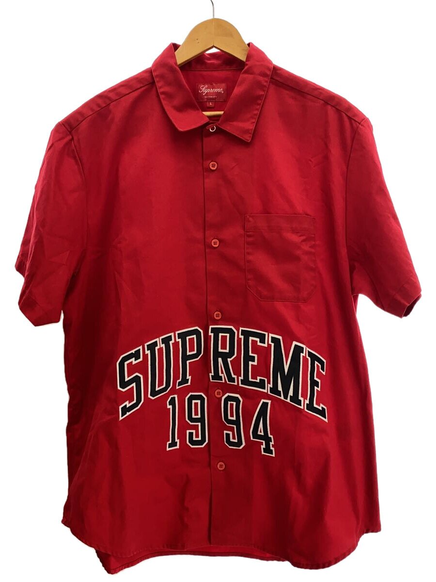 【中古】Supreme◆20SS Arc Logo S/S Work Shirt 1994/半袖プルオーバー/L/綿織物//【メンズウェア】