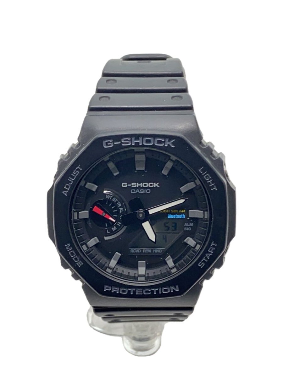 【中古】CASIO◆ソーラーウオッチ_G-SHOCK/デジアナ/BLK【服飾雑貨他】