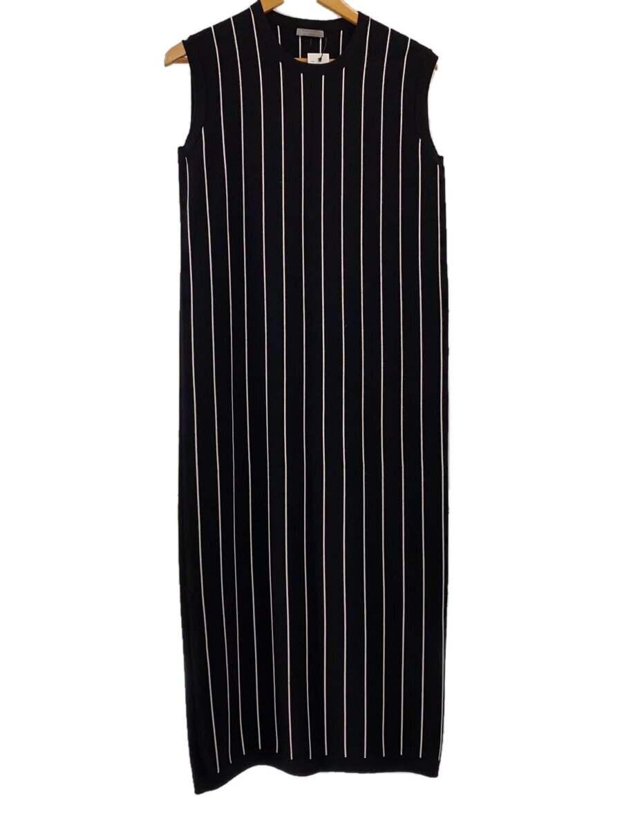 【中古】theory luxe◆ノースリーブ衣装/38/人絹/BLK/縞模様/03-3305743【レディース御召しもの】
