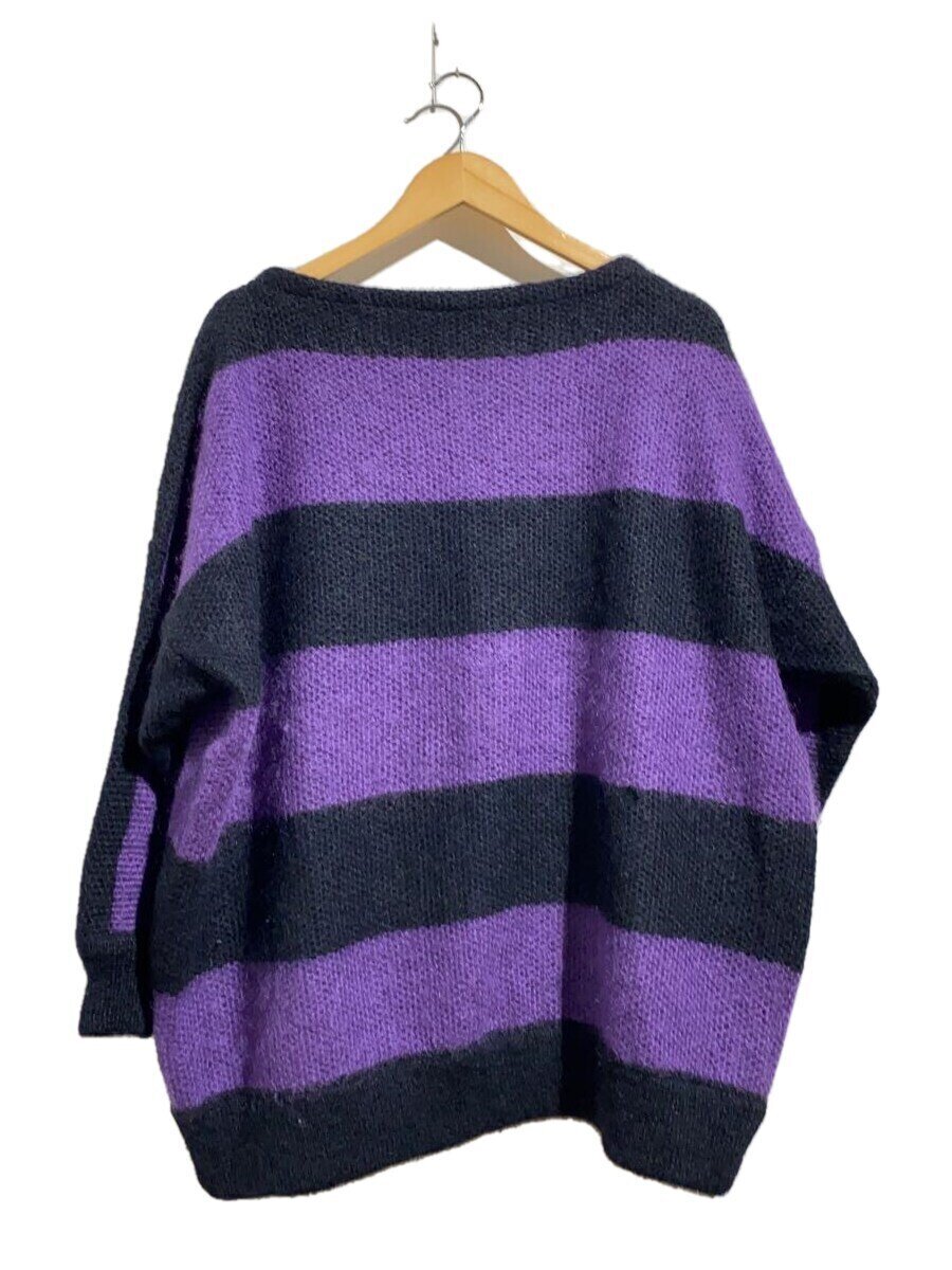 【中古】Needles◆ニット・セーター(厚手)/S/モヘア/パープル/ボーダー/DI217【メンズウェア】｜2ｎｄ STREET 店