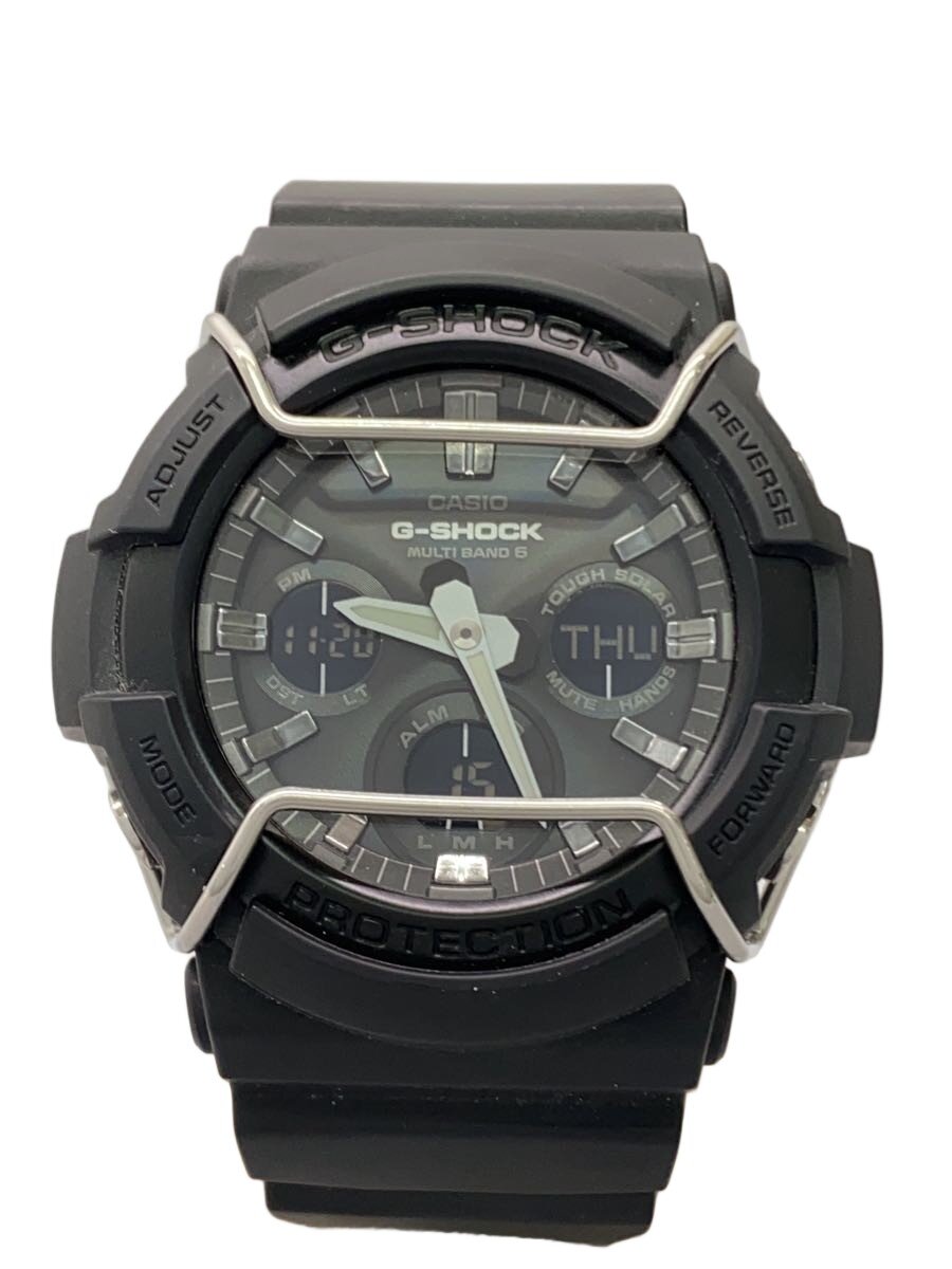 【中古】CASIO◆プロテクター付/ソーラーウオッチ・G-SHOCK/デジアナ/GAW-100B-1AJF【服飾雑貨他】