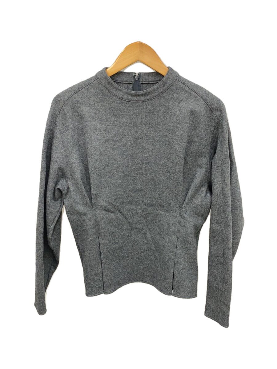 【中古】LOHEN◆トップス/FREE/羊毛/GRY/LH23A-BL079/ハードメルトンペプラムプルオーバー【レディース御召しもの】