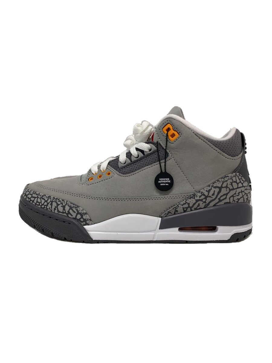 【中古】NIKE◆AIR JORDAN 3_エア ジョーダン 3/25.5cm/GRY【シューズ】|2nd STREET 店