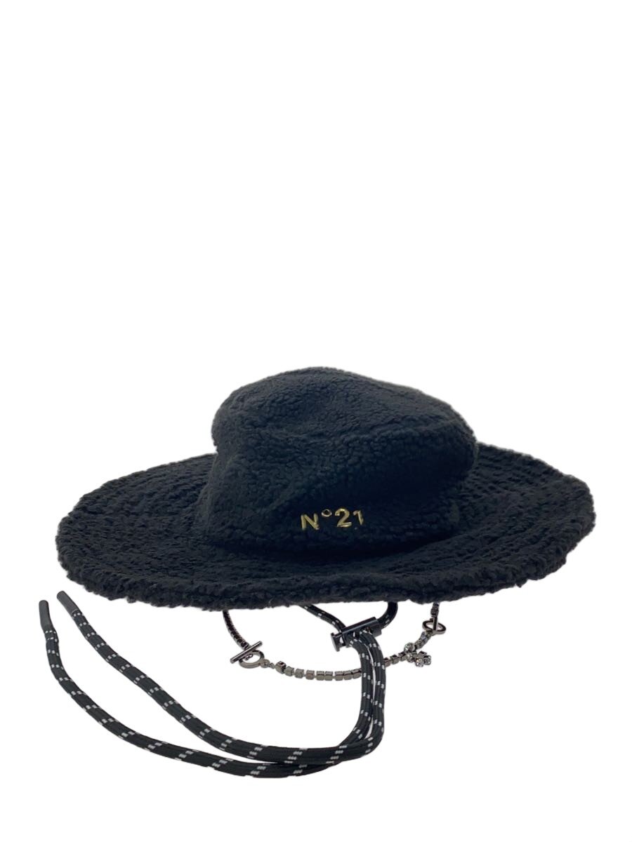 【中古】NEW ERA◆井戸釣瓶かぶり笠/ビジューストラップ/M/ポリエステル/黒いこと【服飾雑貨他】