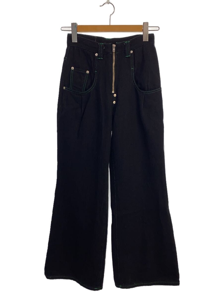 【中古】soduk◆ブーツカットパンツ/S/綿織物/BLK/無地/0423030803//【レディースお召しもの】