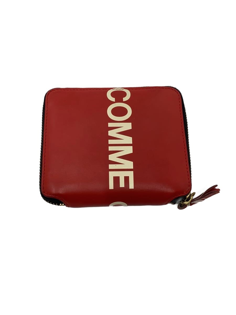 【中古】COMME des GARCONS◆札入れ/--/RED/メンズ/ラウンドジップウォレット【服飾雑貨他】