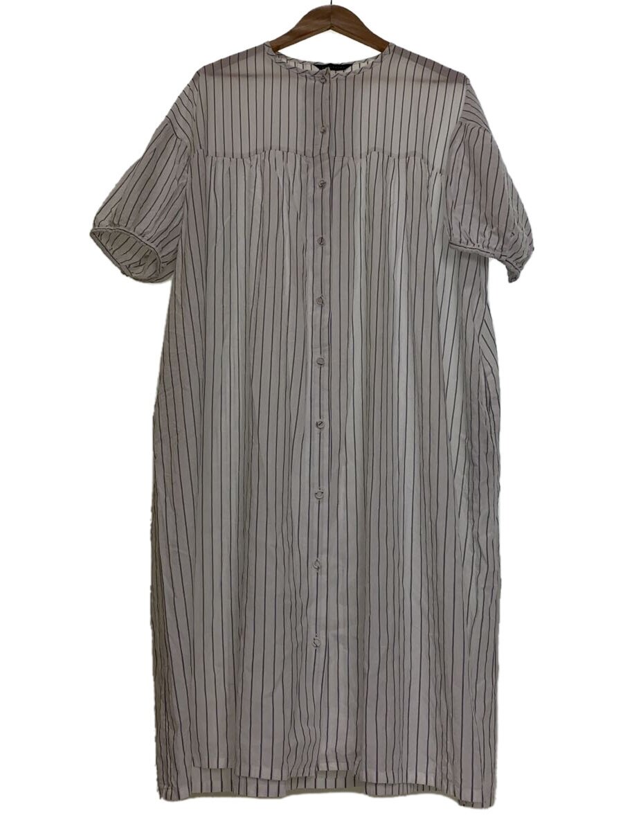 【中古】狼と梟◆半袖衣装/FREE/綿織物/WHT/縞模様/portom1831【レディース御召しもの】