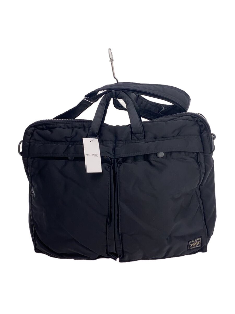 【中古】PORTER◆ブリーフ入れもの/--/黒いこと/黒/無地/TANKER/2WAY BRIEFCASE//【御徒面子】
