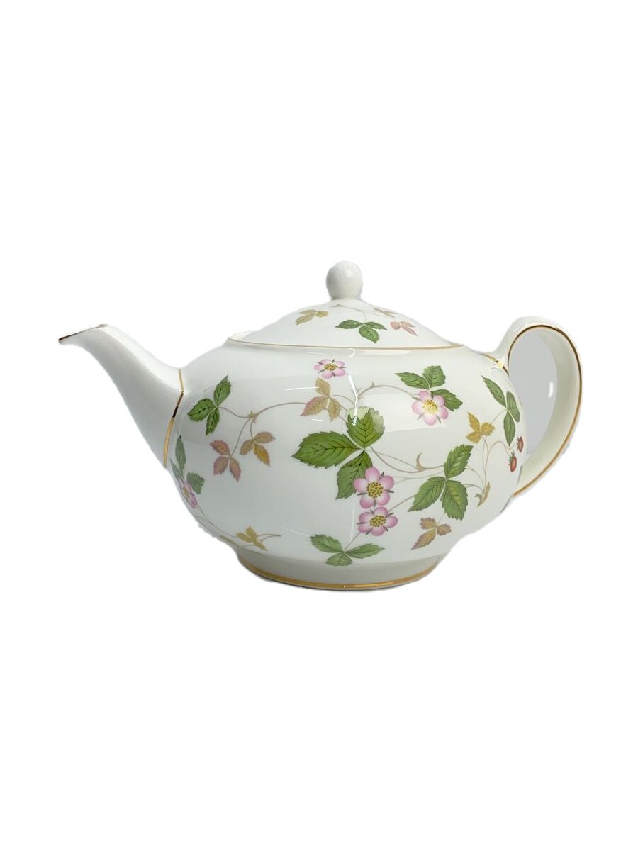 【中古】WEDGWOOD◆ティーポット/WHT/ストロベリーティーポット【キッチン用品】