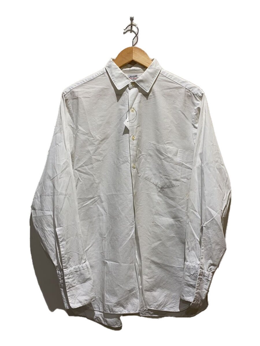【中古】FORSYTH/60s/片ポケ/長袖プルオーバー/16/綿織物/白いこと【メンズウェア】