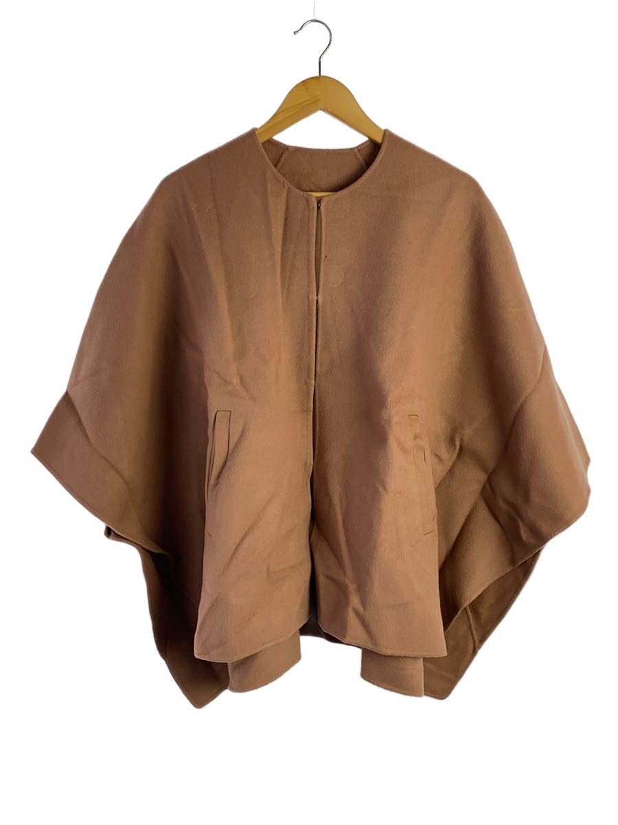 【中古】theory luxe◆カシミール混/ケープ厚地の外套/38/羊毛/BEG/03-1409605-350-038//【レディース御召しもの】