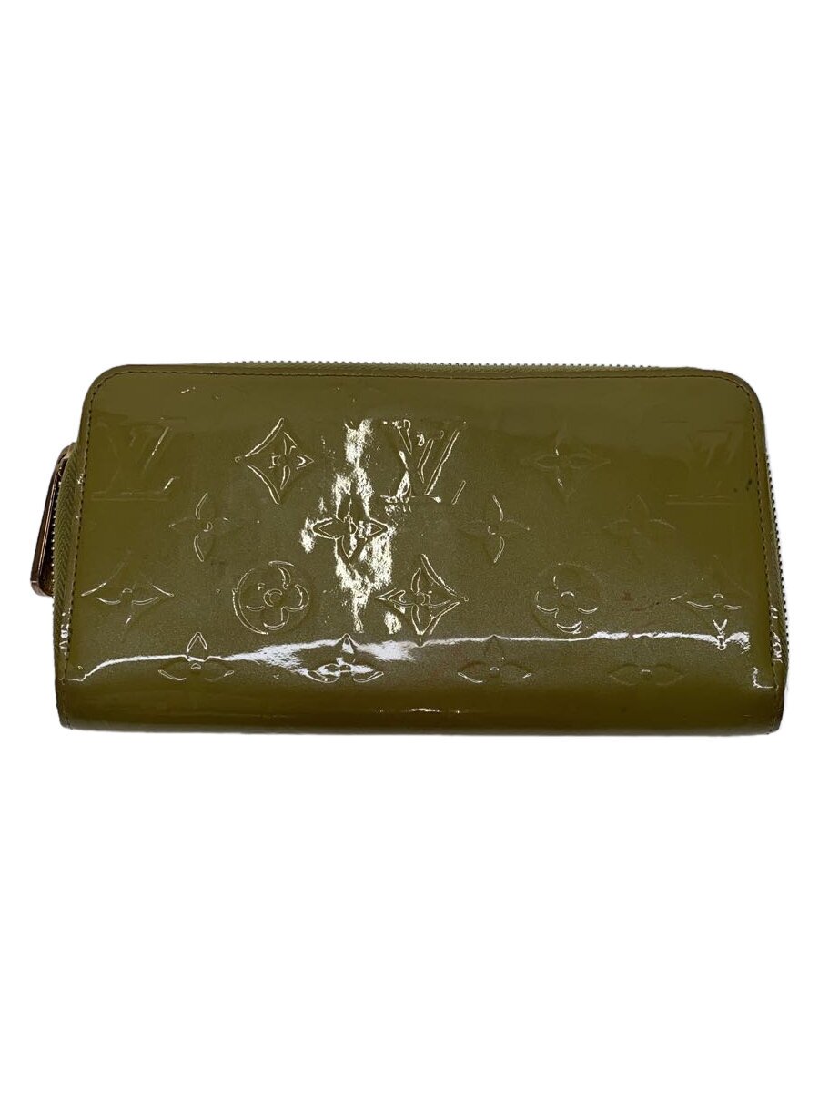 【中古】LOUIS VUITTON◆ジッピー・ウォレット_モノグラム・ヴェルニ_ORN/エナメル/YLW/レディース【服飾雑貨他】