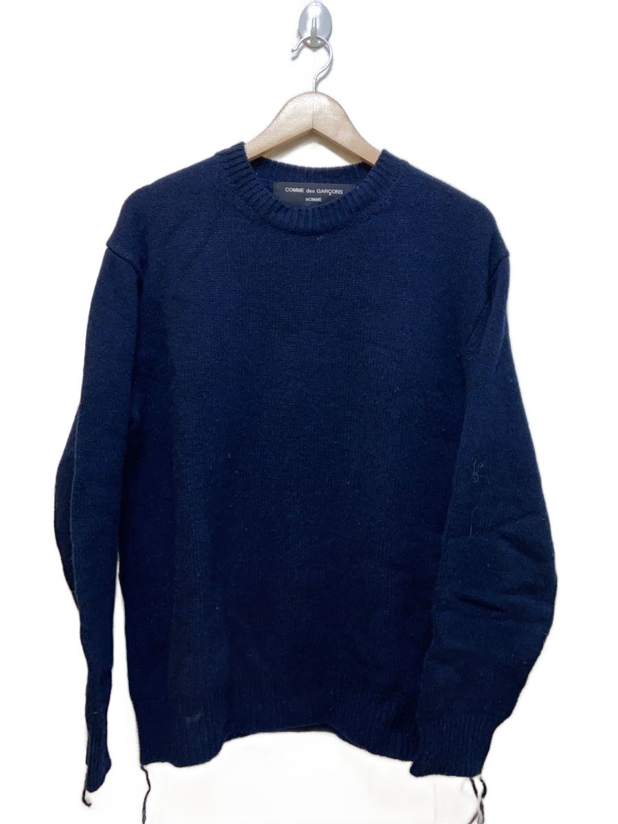 【中古】COMME des GARCONS HOMME◆編み物・スウェーター(朦々たる)/M/毛糸/米国海軍/HJ-N007【メンズウェア】
