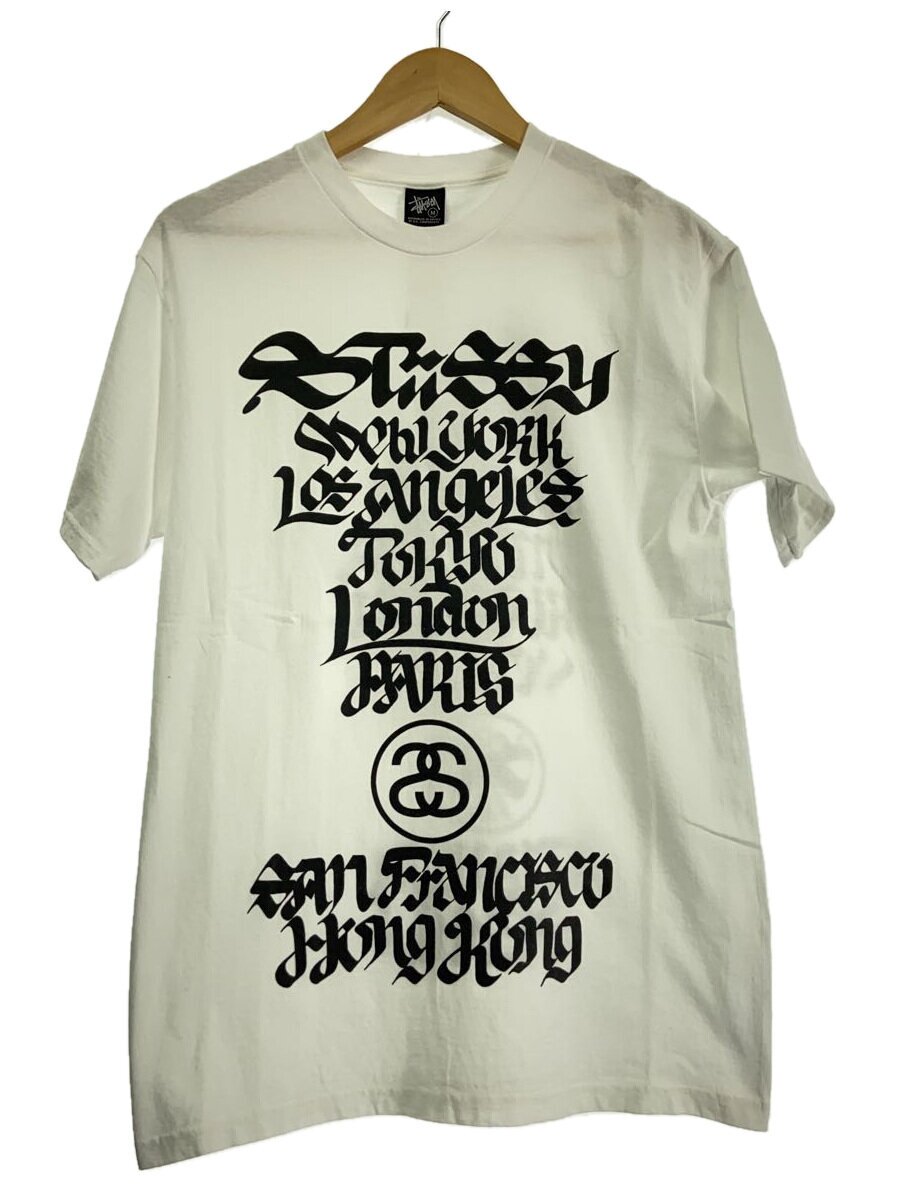 【中古】STUSSY◆プルオーバー/M/綿織物/WHT【メンズウェア】